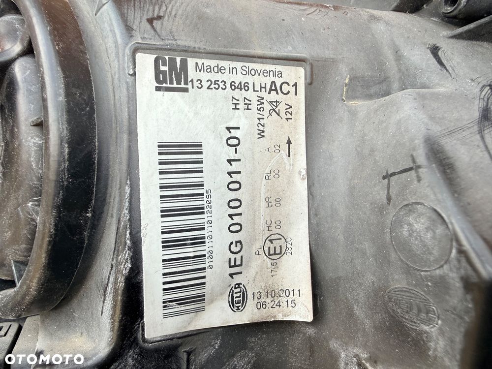 Lampa przednia OPEL ASTRA J IV 4 ZWYKŁE KOMPLET EUROPA ORYGINALNE HELLA - 8