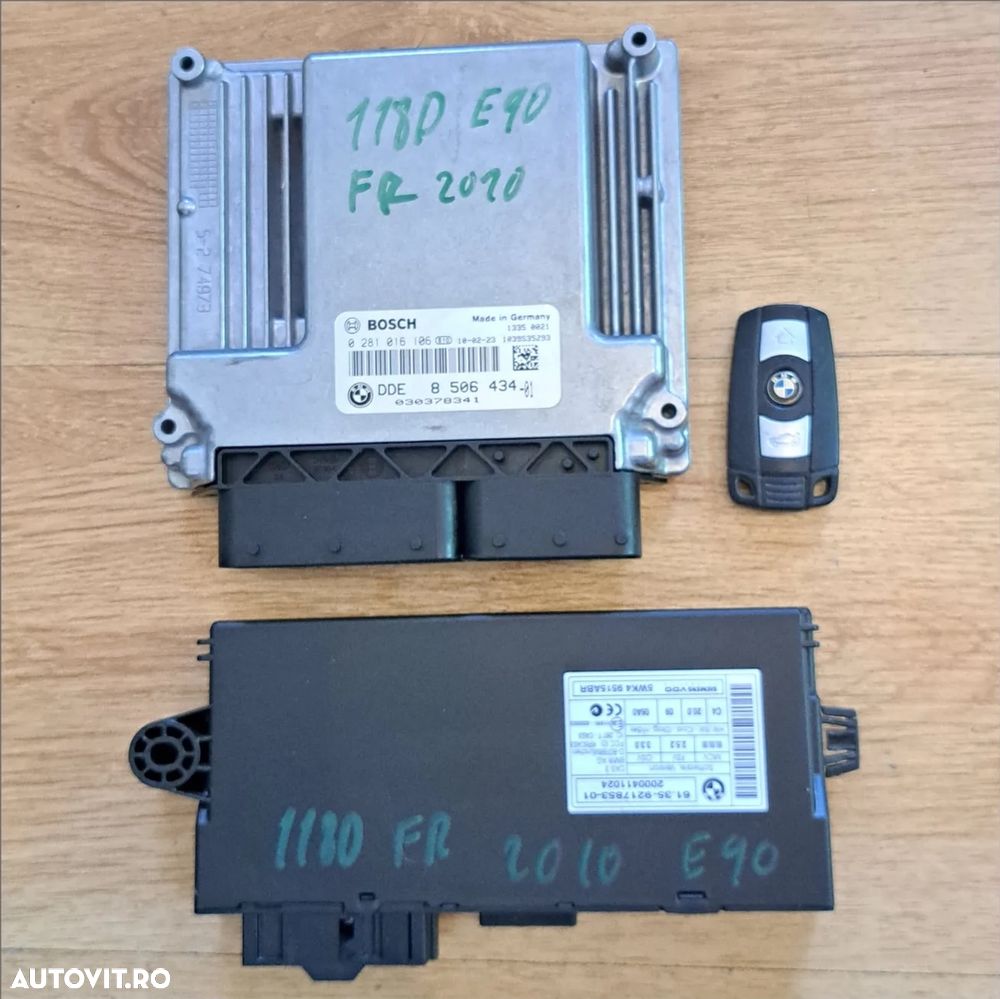 Set kit pornire ( calculator motor, CAS, cheie ) Original BMW E81 E87 LCI E82 E88 E90 LCI E91 LCI E84 - 1