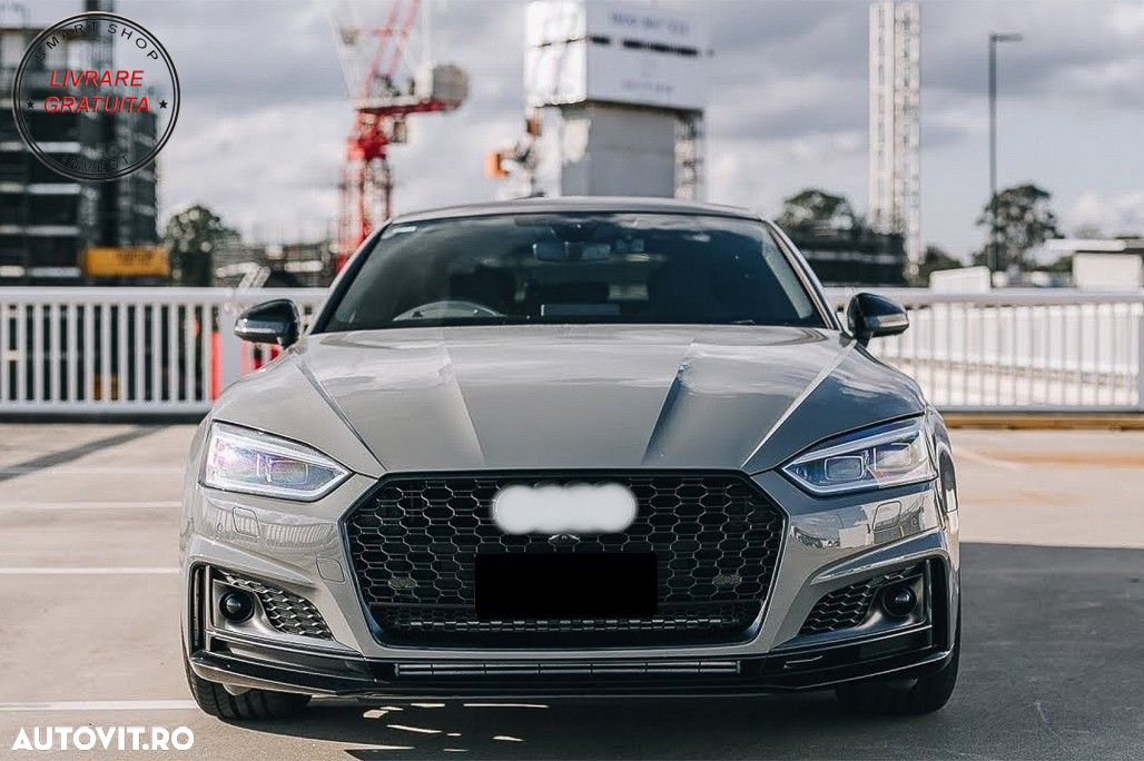 Grila Centrala Audi A5 F5 (2017-2019) RS Design Negru Lucios- livrare gratuita - 12