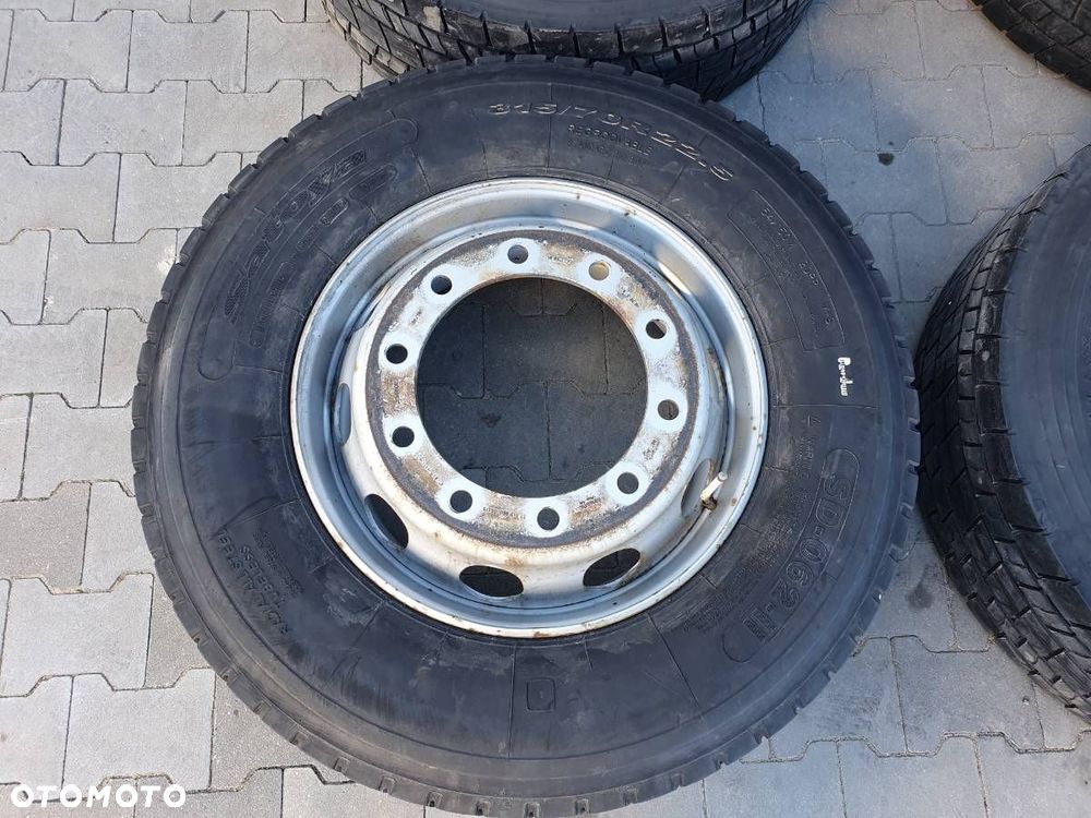 KOŁA FELGI OPONY TYŁ KOMPLET 315 70 22.5 DAF XF 106 STALOWE - 3
