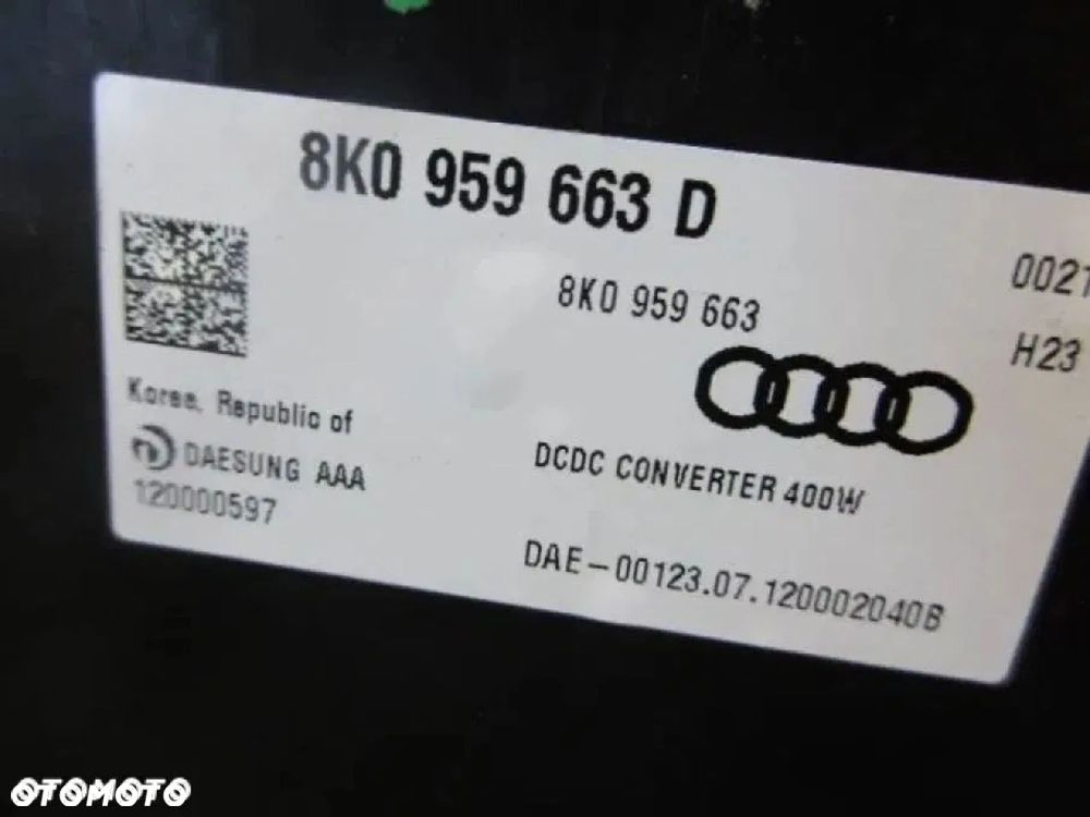 Audi A1 8X Stabilizator Napięcia 8K0959663D - 2