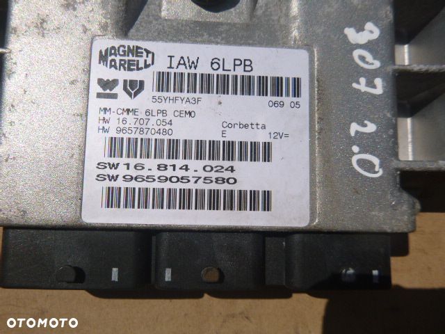 ZESTAW STARTOWY KOMPUTER STACYJKA BSI PEUGEOT 307 2.0 16V - 10