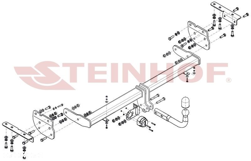 Hak Holowniczy + MODUŁ 7PIN do Nissan Pathfinder R52 USA od 2013 - 2