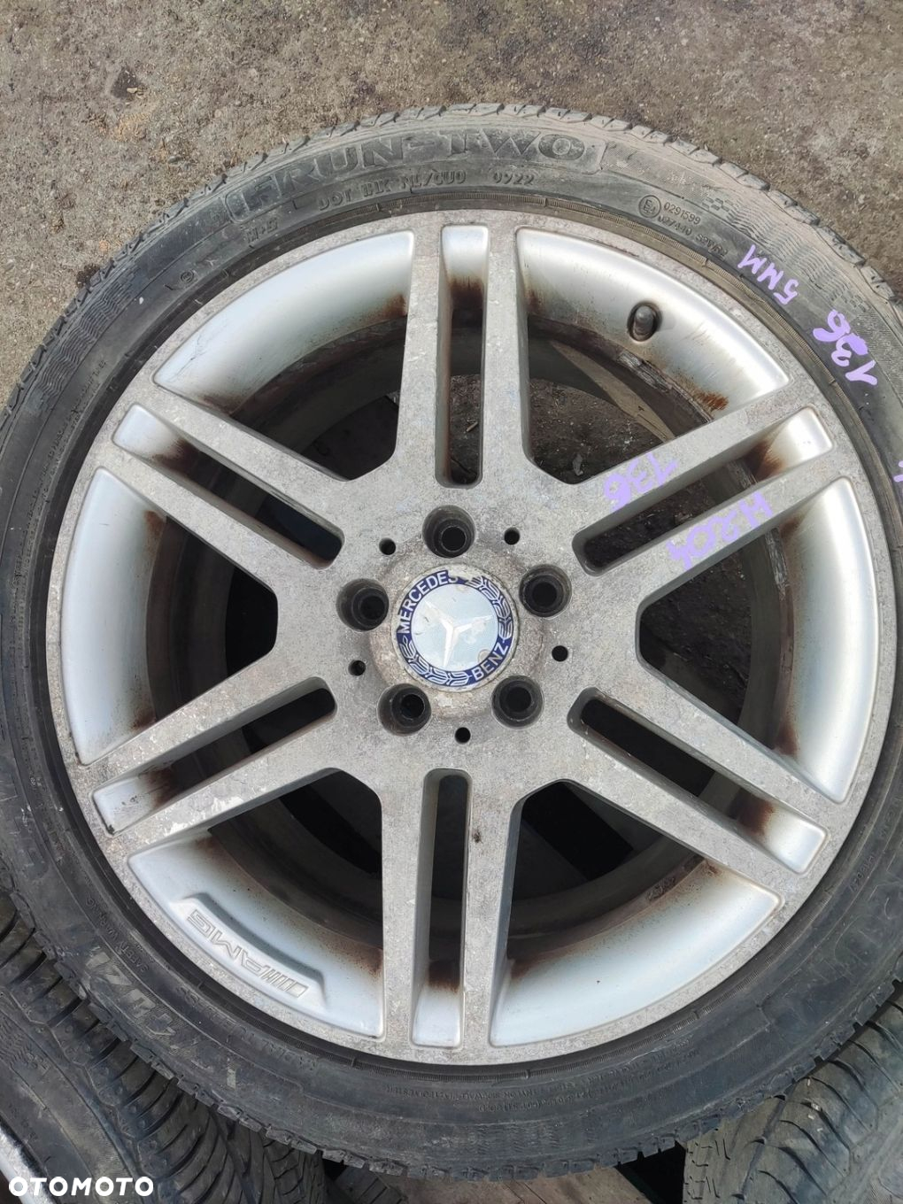 MERCEDES W204 W207 W212 FELGI ALUMINIOWE AMG 17 5X112 255/45/17 OPONY - 5