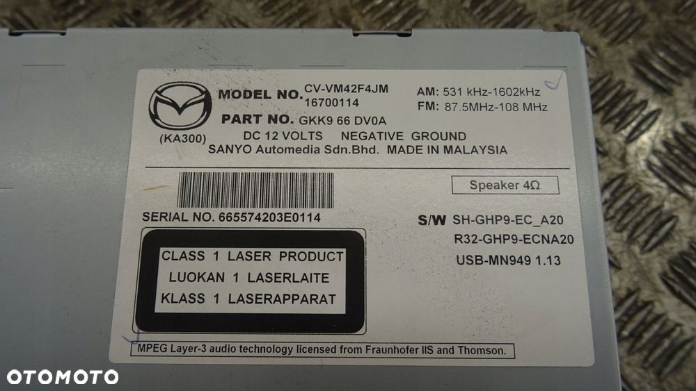 mazda 6 gj radio nawigacja 12- - 2
