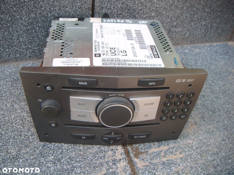 opel zafira b 06r radio nawigacja 13188465 - 1