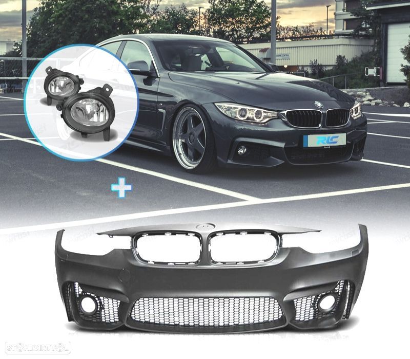 PARA-CHOQUES FRONTAL BMW F30 F31 LOOK M3 11-15 SEM PDC + FAROIS DE NEVOEIRO - 1