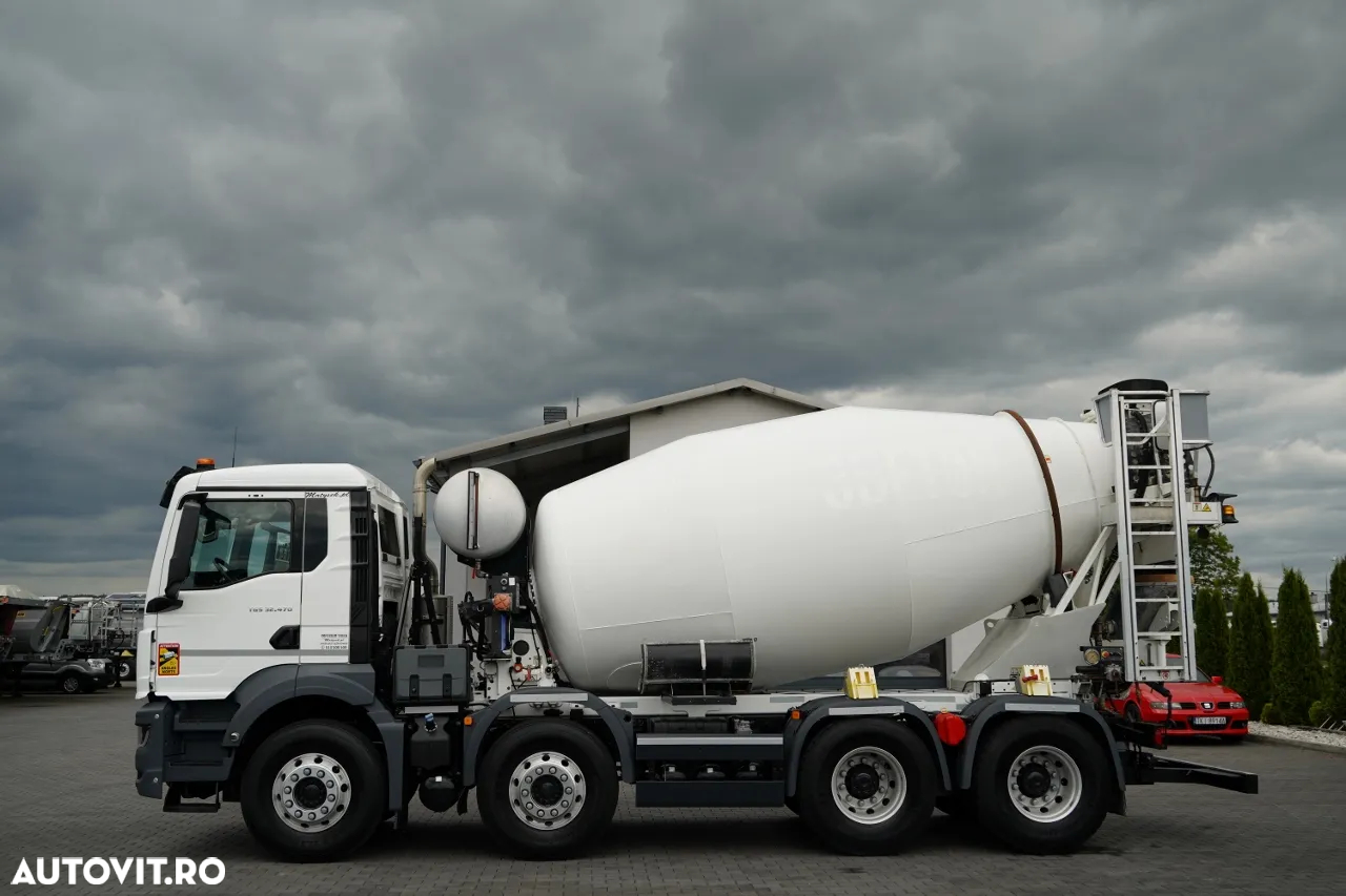 MAN TGS 32.470 / 8X4 / BETONIERĂ / 9 M3 / CIFA / JANTE DIN ALIAJ / EURO 6 / CONTRACT DE SERVICE POST-SERVICE - 2