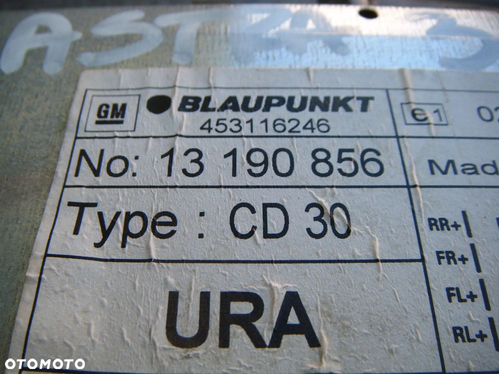 opel astra h radio cd fabryczne 13190856 - 2