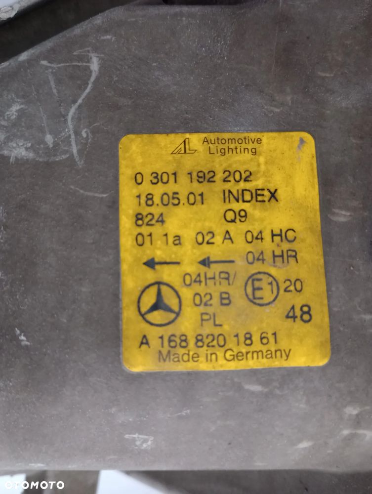 Lampa Przednia Prawy Przód Mercedes W168 A1688201861 - 6