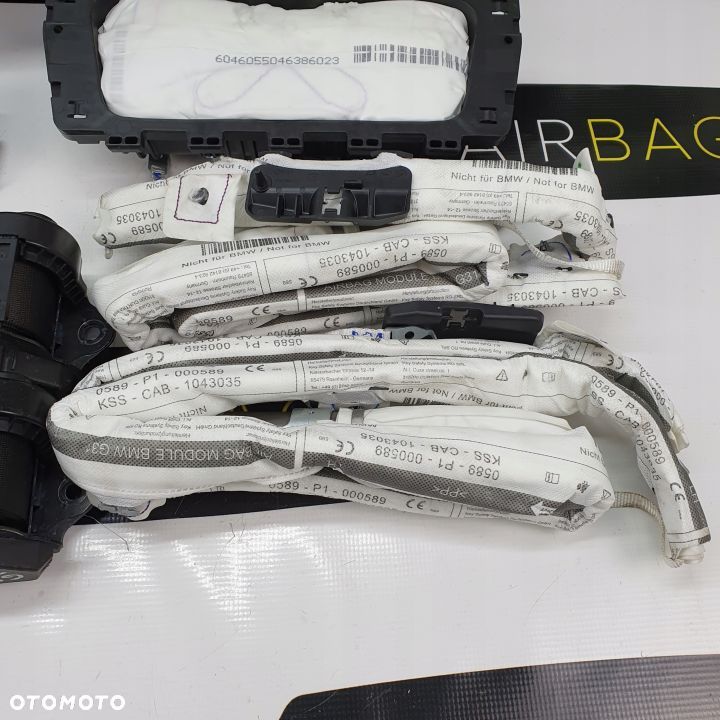 BMW G30 G31 DESKA ROZDZIELCZA KONSOLA KOKPIT PULPIT PODUSZKI AIRBAG AIR BAG PASY KURTYNY KIT SET - 11