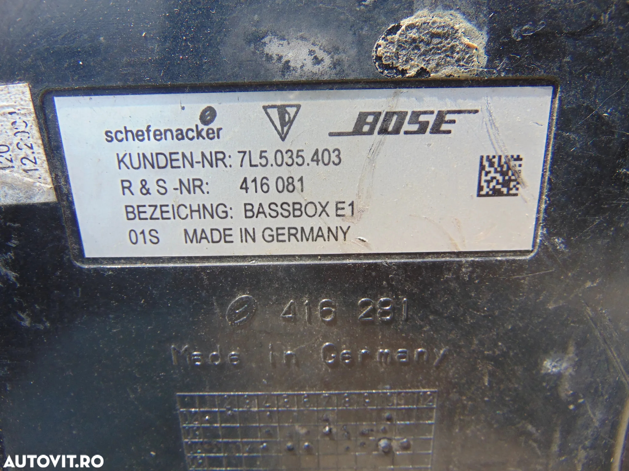 Subwoofer Porsche Cayenne cod 7l5035403 bose - 2