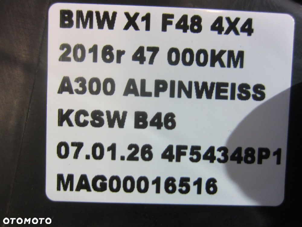BMW X1 F48 B46 KIEROWNICA KANAŁ WLOT DOLOT FILTRA POWIETRZA 13717626564 - 9