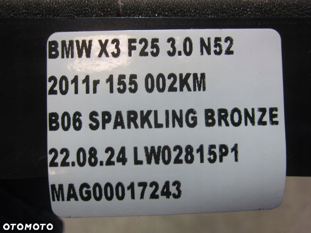 BMW X3 F25 GŁOŚNIK TOP HIFI PRAWY 9213760 LOGIC 7 TYLNY 65139213760 - 7