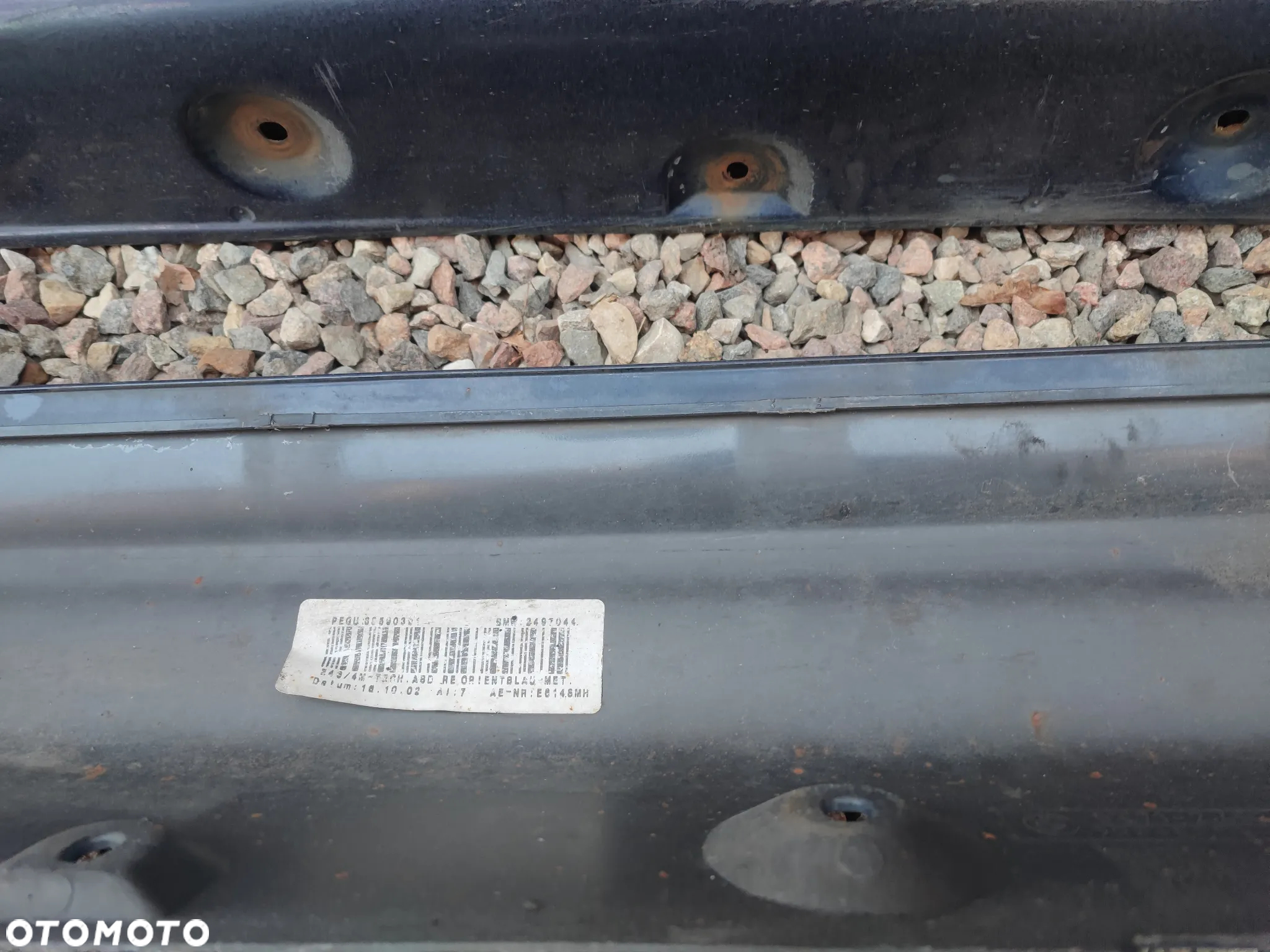 BMW E46 SEDAN / TOURING ORYGINALNE NAKŁADKI NA PROGI M-PAKIET LEWA / PRAWA W KOLORZE orientblau metallic 317/5 O NR. 51 71 0 002 127 / 51 71 0 002 126 OEM W BARDZO DOBRYM STANIE - 23