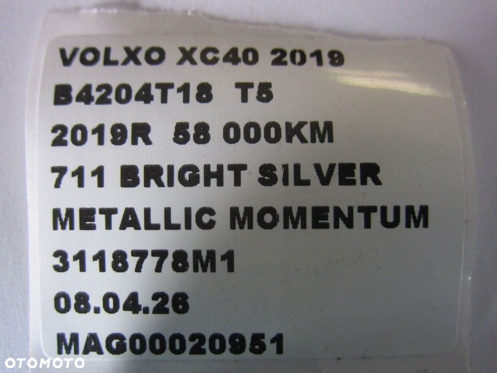 VOLVO XC40 XC 40 KOŁA FELGI 19'' 7.5J ALUMINIOWE ET 50.5 KOMPLET 31471554 - 16