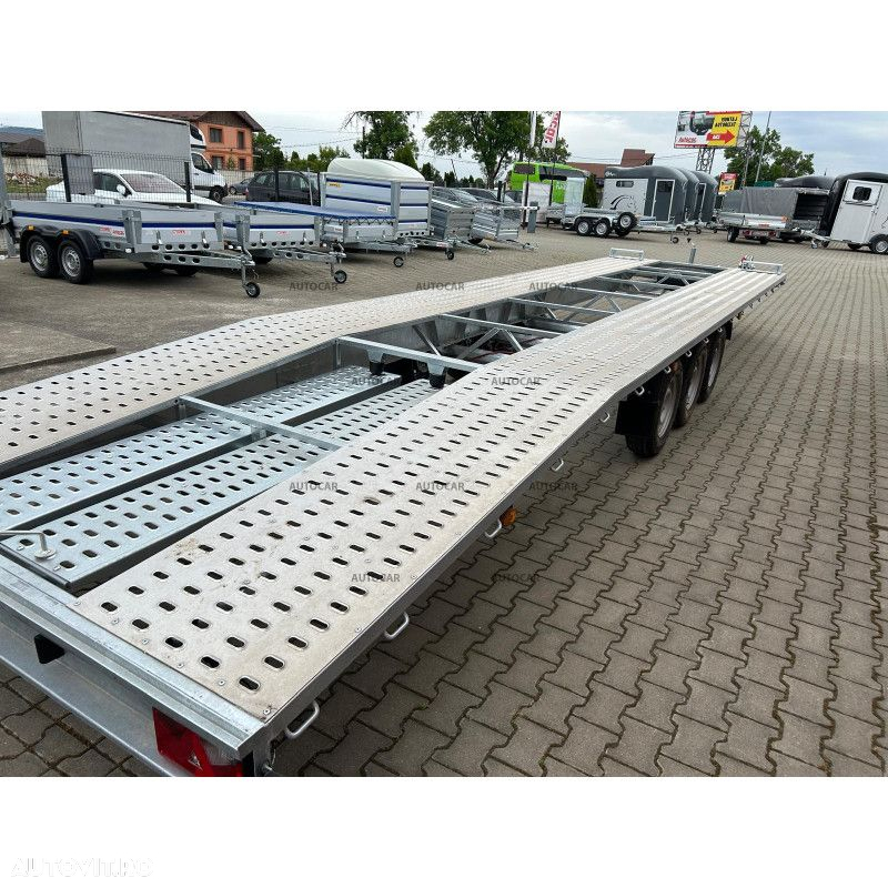 Autocar Trailer auto Niewiadow nou cu trei axe de 8,5 m Roti 185R14C de 3500kg - 3
