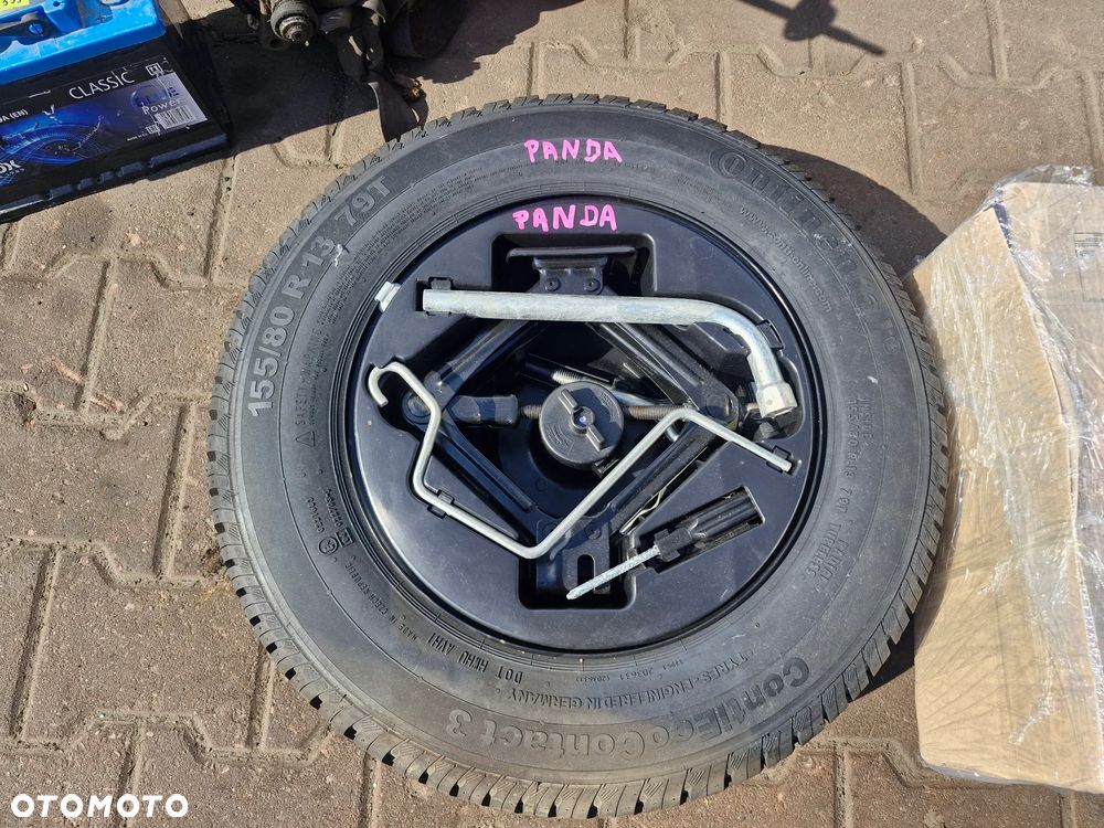 Zapas koło zasobnik podnośnik klucz zestaw FIAT PANDA - 1