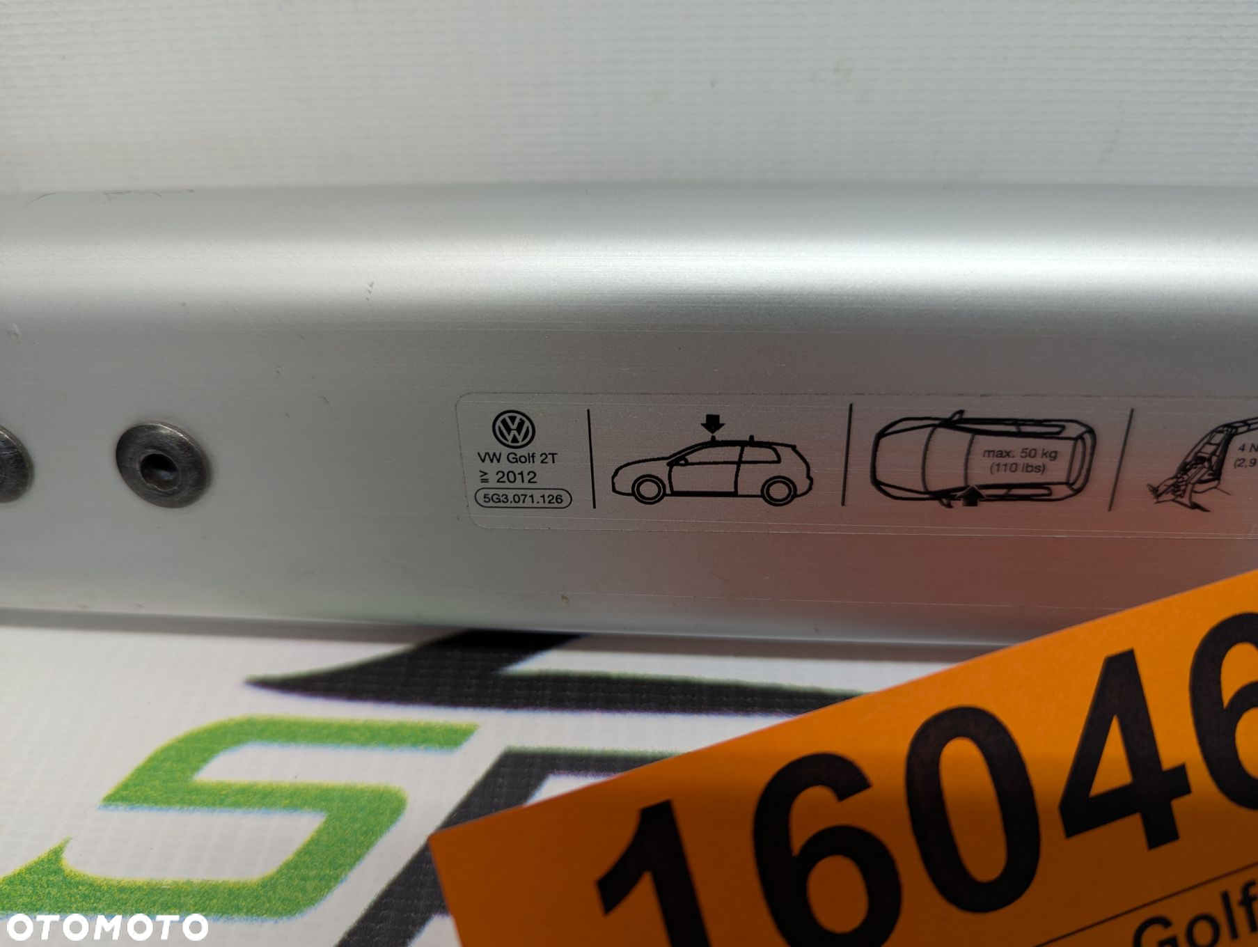 Bagażnik dachowy bazowy belki poprzeczki Volkswagen Golf 7 hatchback 3d - 6