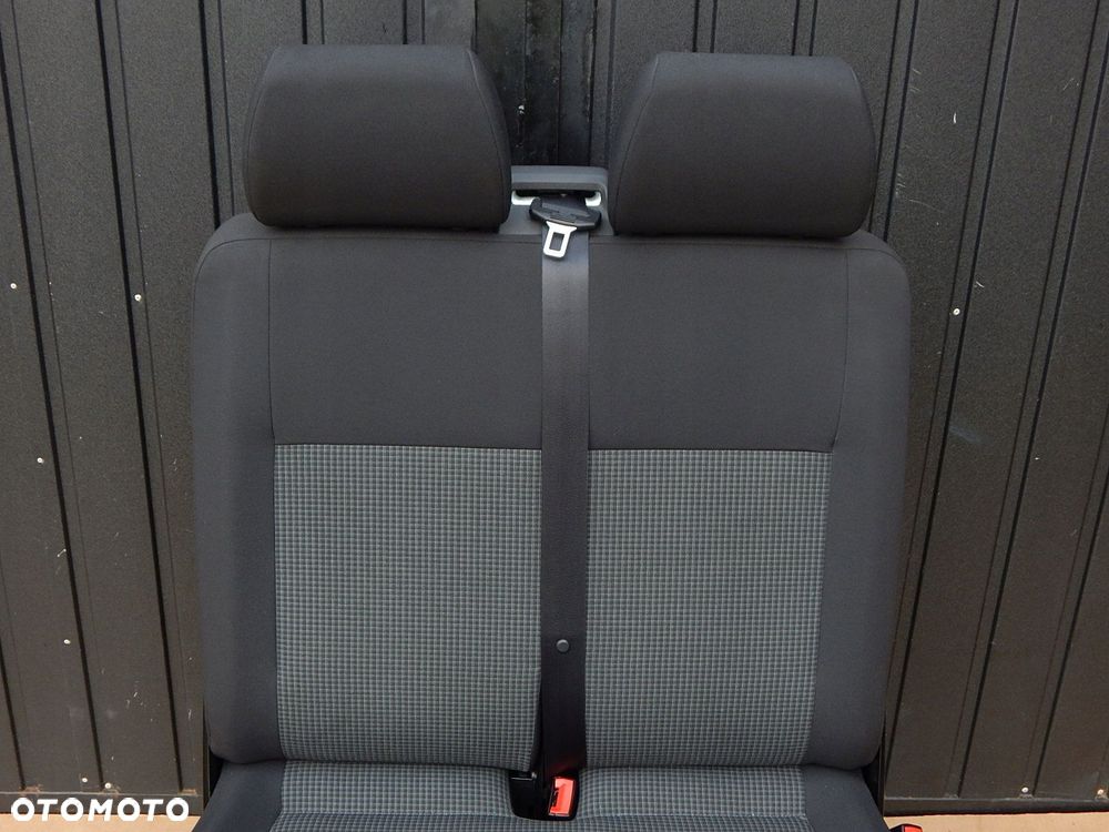 vw t5 lift t6 t6.1 fotel pasażera dwójka prawy przód ławka double grid - 5