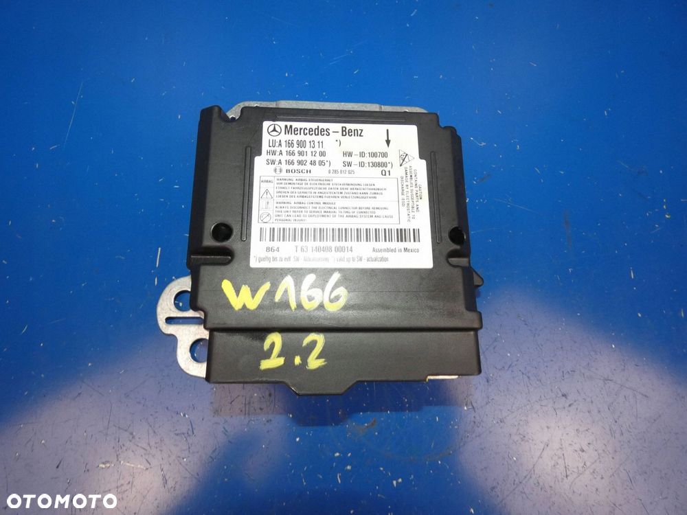 MERCEDES ML W166 GLE MODUŁ STEROWNIK SENSOR PODUSZEK AIR BAG - 1