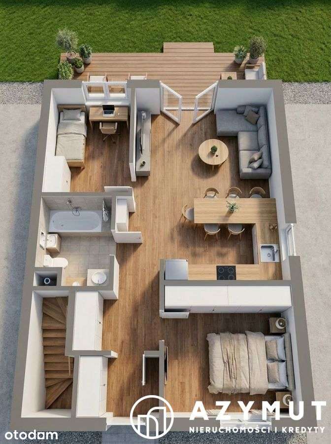 BEZCZYNSZOWE 52m2 | OGRÓDEK 90m2 | PARKING