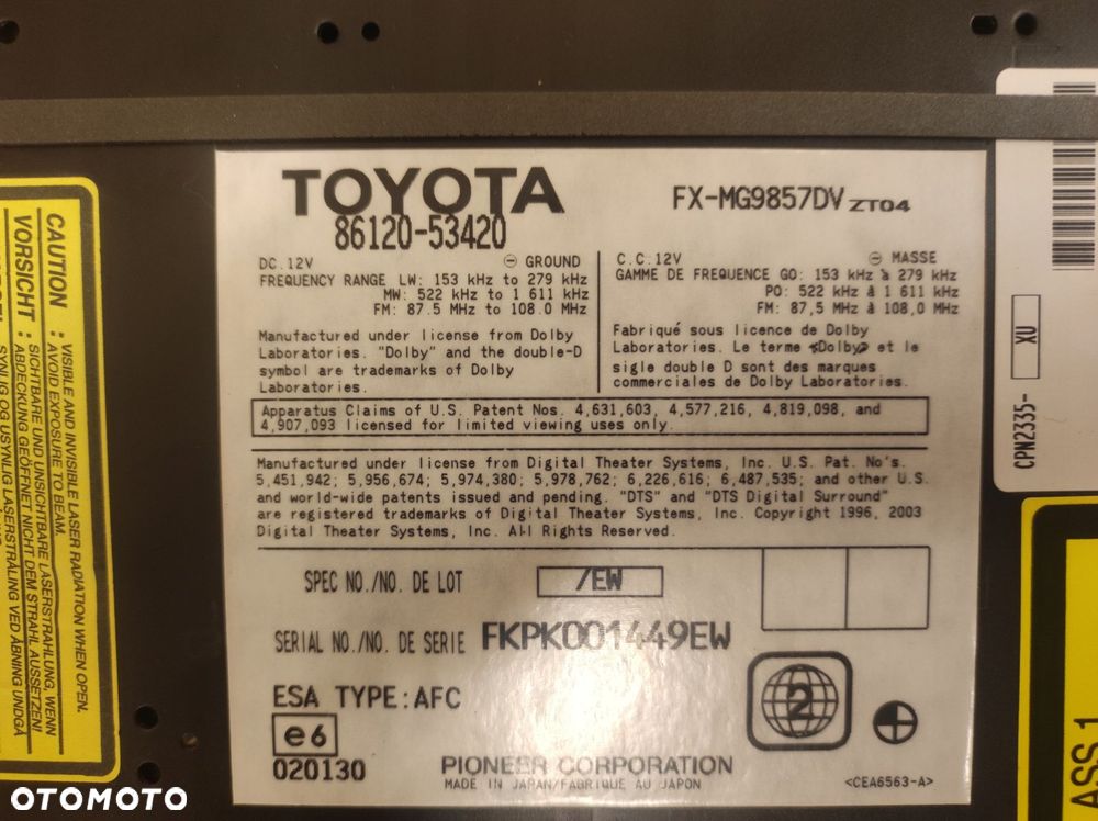 radio cd lexus is 220 250 - 6