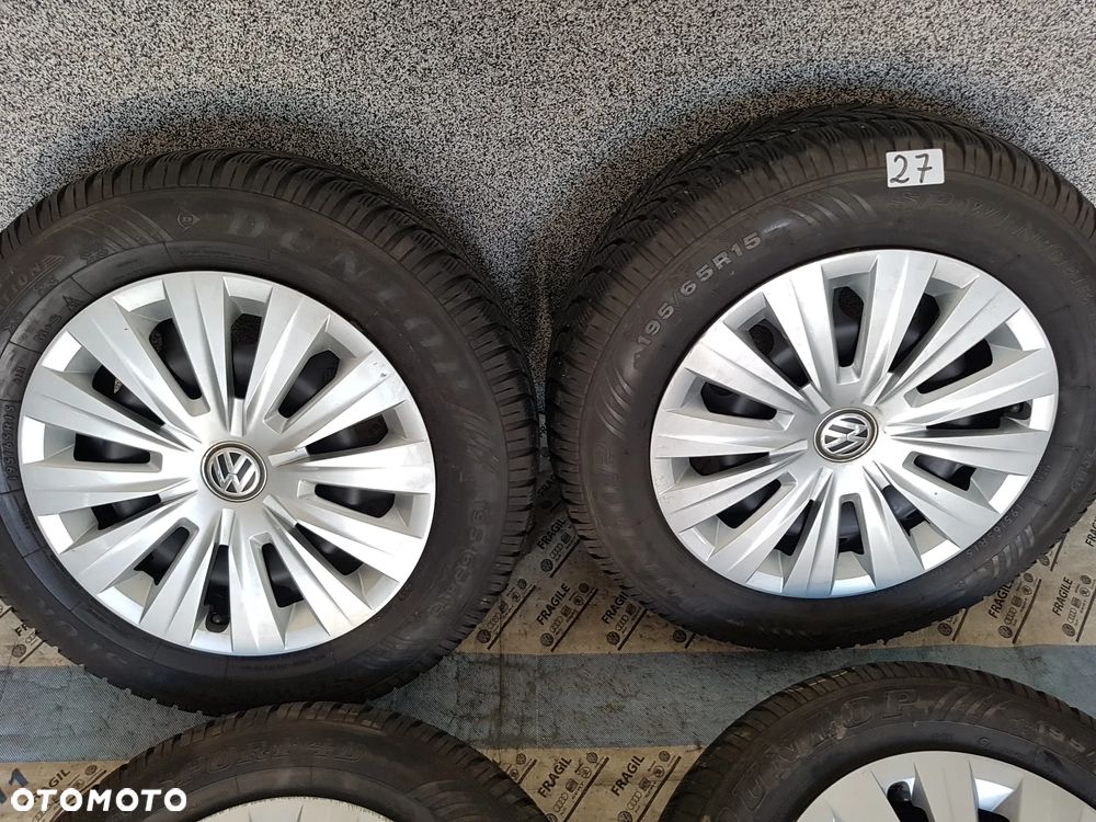 KOŁA ZIMOWE KOŁPAKI 195/65R15 VW TOURAN CADDY JETTA SKODA OCTAVIA AUDI  5X112 - 7