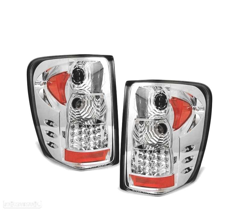 FAROLINS TRASEIROS LED JEEP GRAND CHEROKEE 99-05 CROMADO - 2