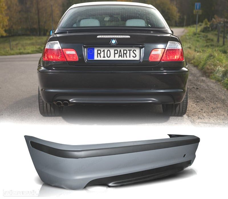 PÁRA-CHOQUES TRASEIRO BMW E46 BERLINA LOOK M 98-05 SEM PDC - 1