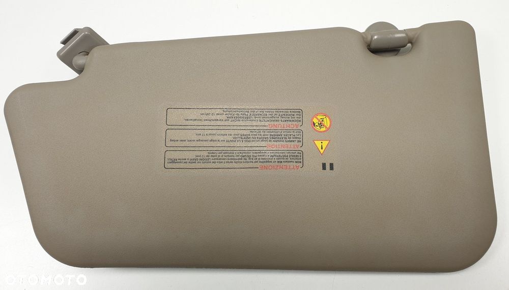 SŁONECZNIK OSŁONA PRAWA NISSAN MICRA K12 EUROPA - 2