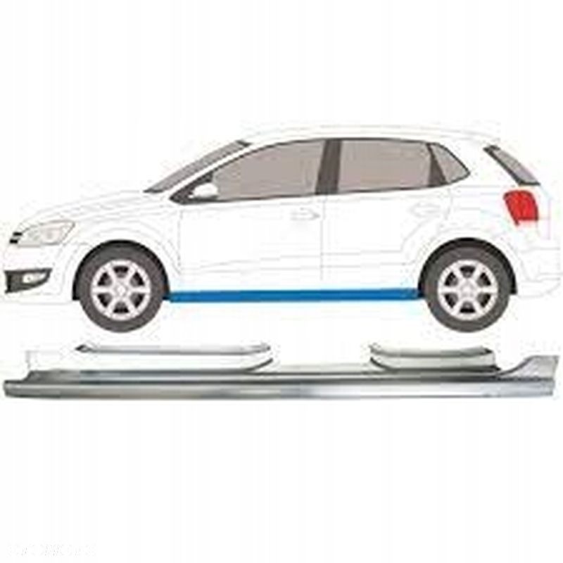 Próg Progi Volkswagen Polo 6R 5D 09 - 17 Lewy Klokkerholm ! Jakość Q ! - 2