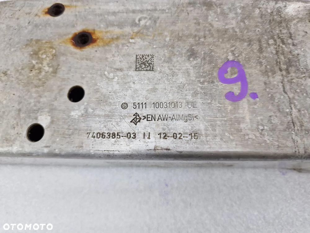 BMW F48 / F39 / F46 / F40 LEWA STREFA ZGNIOTU / ODBÓJ BELKI PRZEDNIEJ PRZÓD , NR 7406385-03 / 7406385 , NR AUKCJI SZ9 - 4
