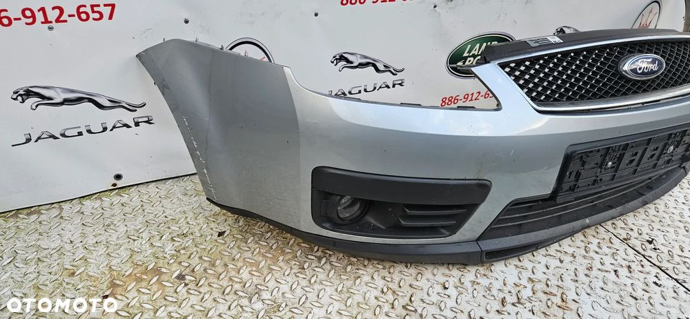 Ford Focus C-Max MK1 2003- Kompletny zderzak przód Zderzak przedni Halogeny Grill KOLOR SREBRNY 03 - 2