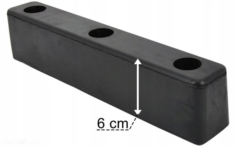 ODBÓJ ODBOJNIK GUMOWY NACZEPY PRZYCZEPKI 300x52x60 3 OTWORY - 2