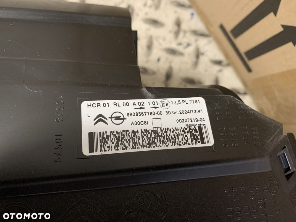 NOWA ORYGINALNA LAMPA LEWA PRZEDNIA ZAFIRA C LIFE EXPERT III JUMPY III PROACE 9808567780 - 5