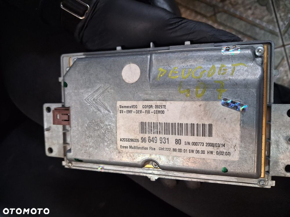 Wyświetlacz NAWIGACJI PEUGEOT CITROEN C5 III 9664993180 - 2