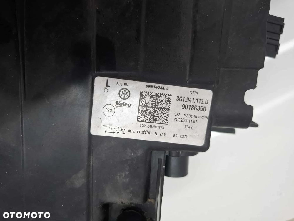 LAMPA LEWA PRZEDNIA PRZÓD VW PASSAT B8 LIFT FULL LED IQ LIGHT IDEALNA - 11