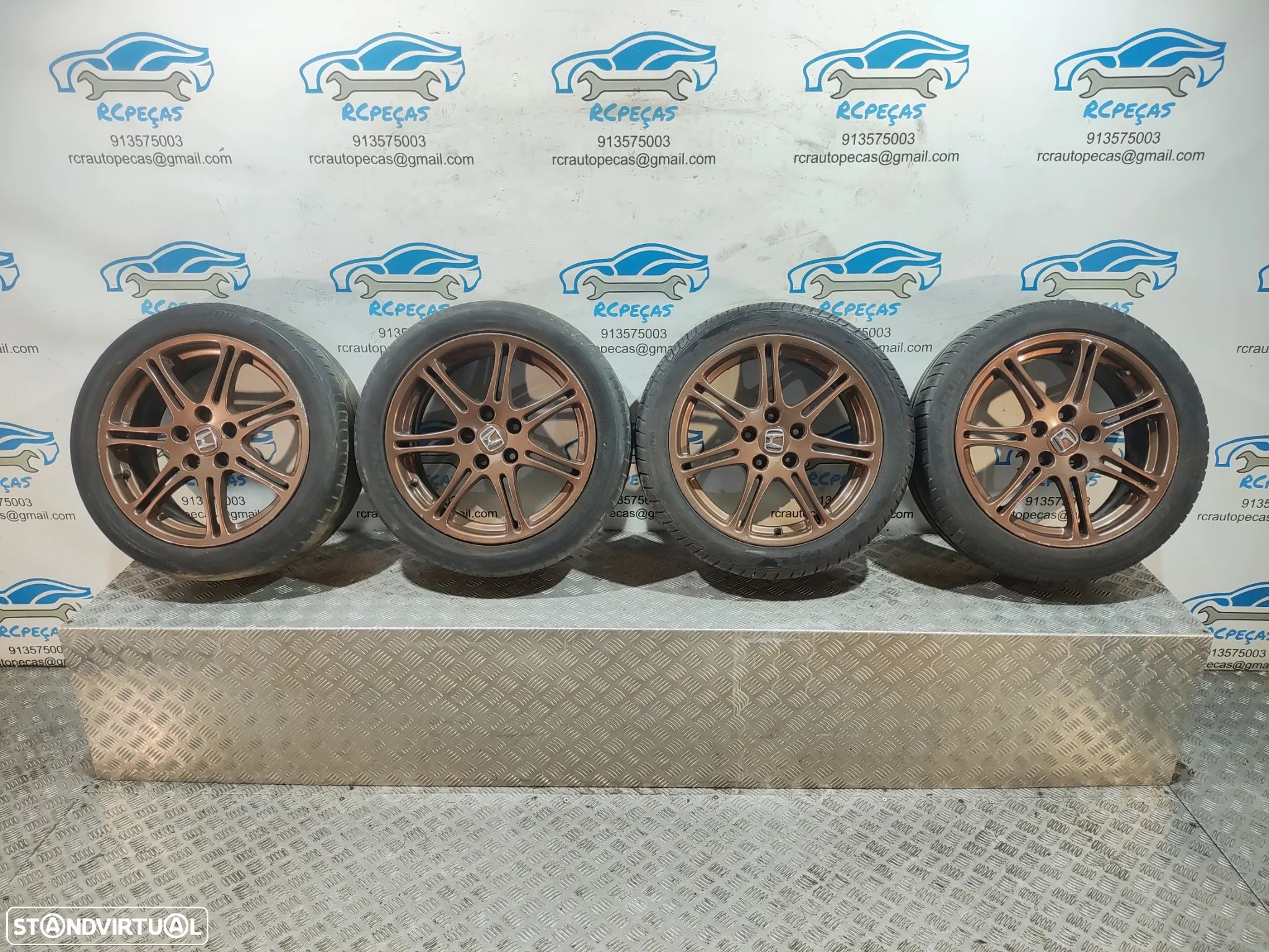 Conjunto Jantes 17 Originais Honda Civic 7 VII EP3 Type R 7J ET45 5x114,3 - 1