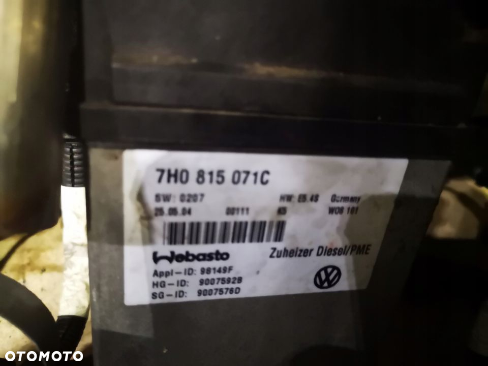 WEBASTO OGRZEWANIE POSTOJOWE VW T5 2.5 TDI - 4