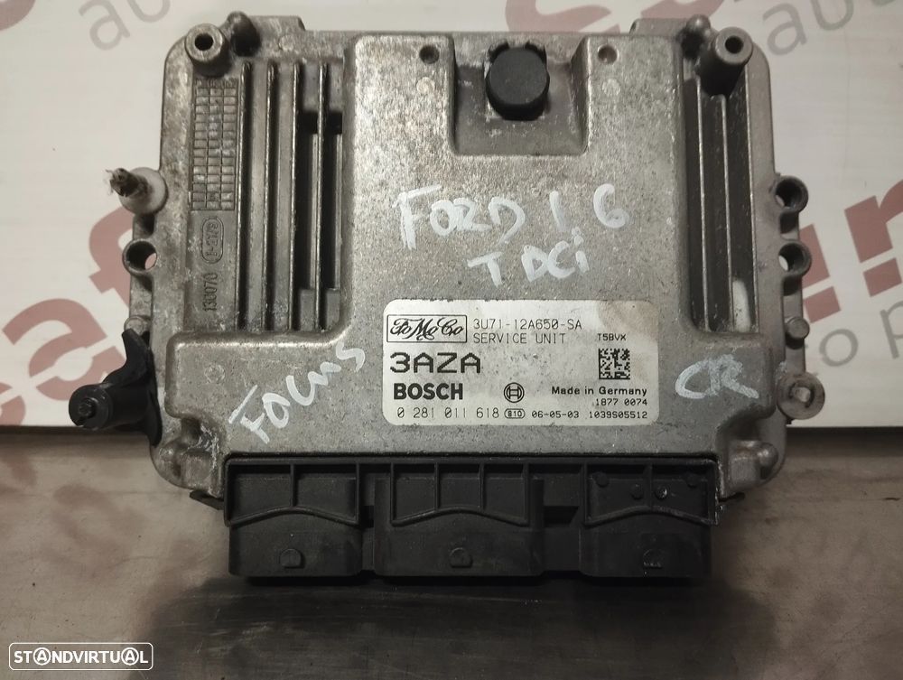 UNIDADE / CENTRALINA DO MOTOR FORD C-MAX / FOCUS II / MAZDA 3 1.6TDCI REF. 3U71-12A650-SA 0281011618 - 2