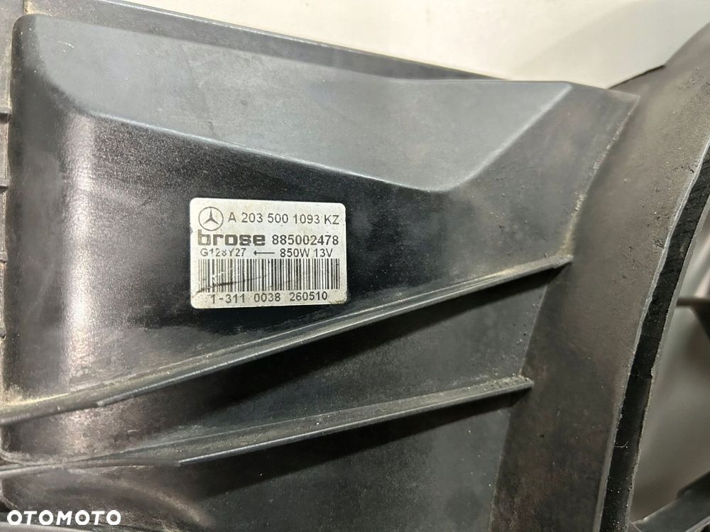 MERCEDES CLK W209 C W203 WENTYLATOR OBUDOWA A2035001093 - 4