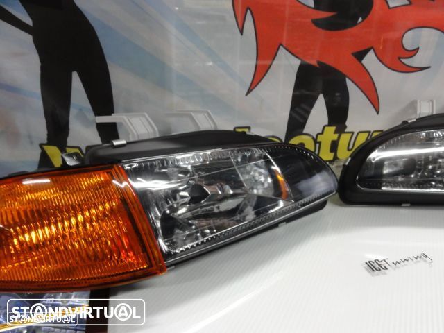 Farois frontais com luz branca 5000k Honda civic 92-95 EG8, EG9, EH8, EH9 JDM Fundo + piscas frontais Honda civic 92-95 4 portas EG8, EG9 fundo laranja JDM Look - 6