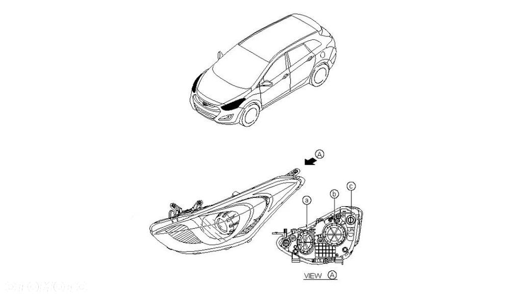 Lampa reflektor Hyundai i30 II GD Lift 15-17r. NOWA lewa oryginal doświetlenie przednia soczewka Eur - 1