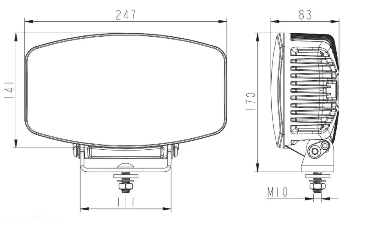 Reflektor Dalekosiężny Skyled Stella Flash 140w Full Led + Pokrywa Lampy - 24