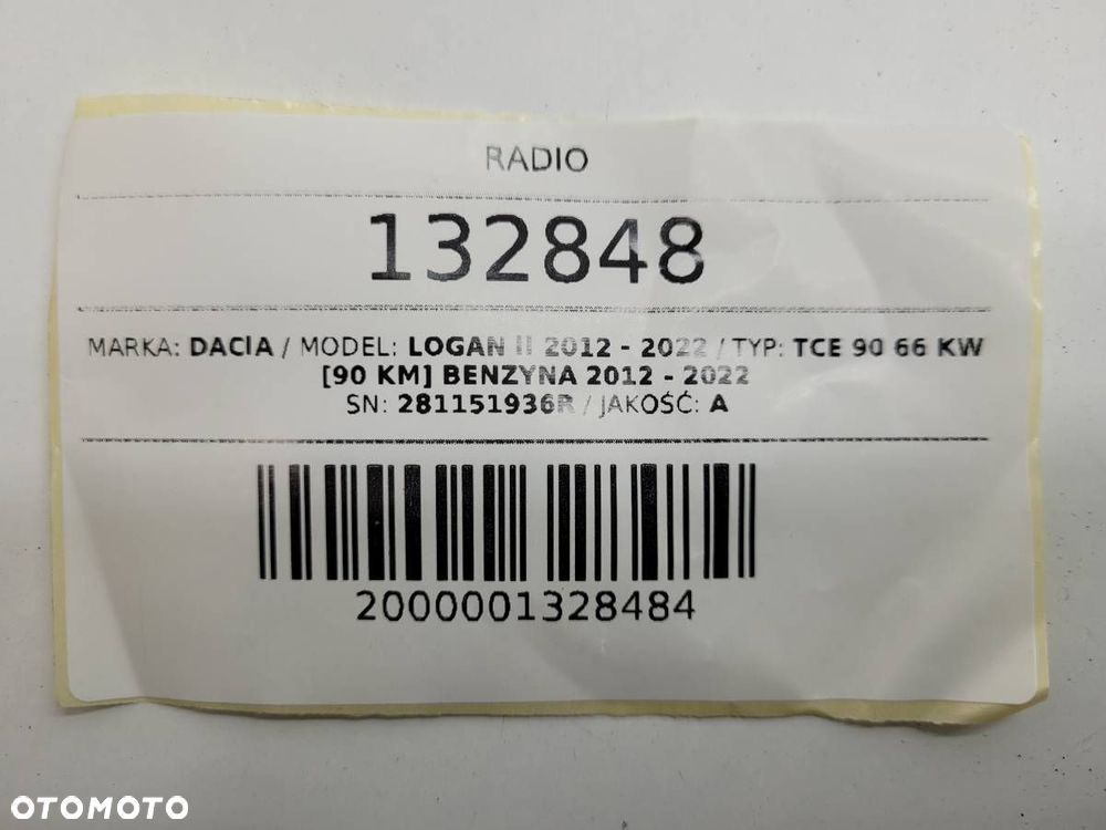RADIO NAWIGACJA DACIA LOGAN II 281151936R ORYGINAŁ - 10