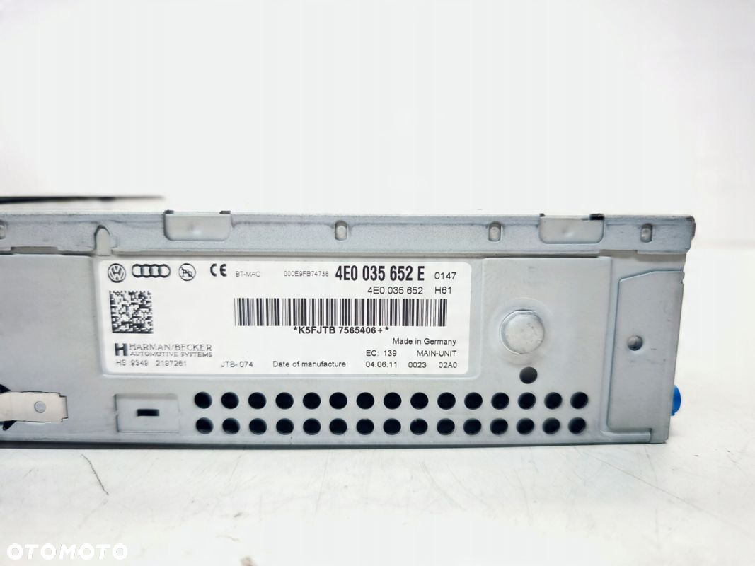 AUDI MULIMEDIA CZYTNIK KART SD MMI 3G AUDI A6 C6 A8 4E0035652E - 4