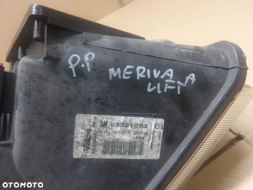 OPEL MERIVA A I LIFT 05-10 1.4B LAMPA PRAWA LEWA PRZÓD PRZEDNIA 93321053 93321052 - 3