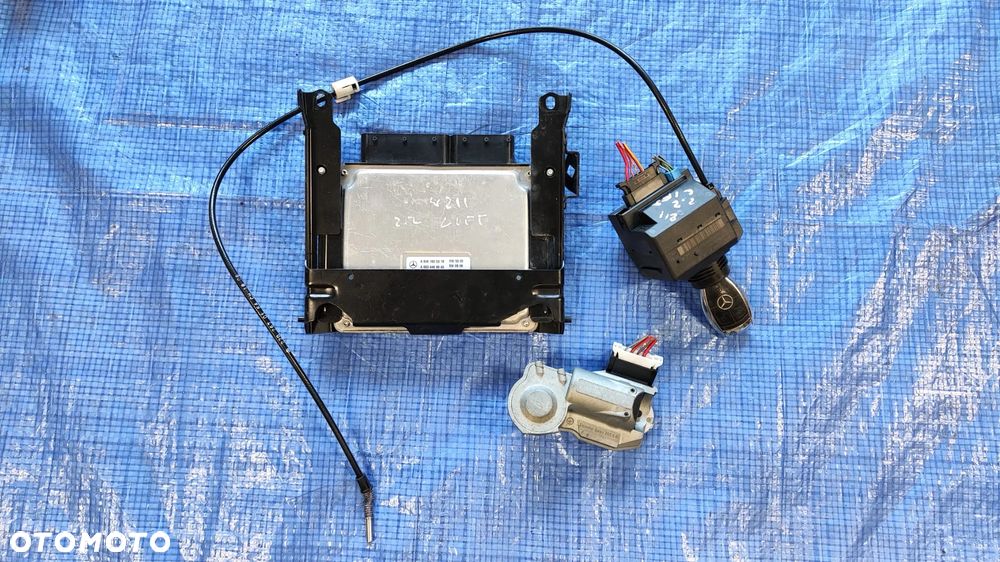 KOMPUTER STEROWNIK SILNIKA DELPHI STACYJKA KLUCZYK RYGIEL BLOKADA ZESTAW STARTOWY DO ODPALENIA KOMPLET A6461505378 A0034469040 2115452308 MERCEDES W211 LIFT 2.2 CDI 170KM - 1