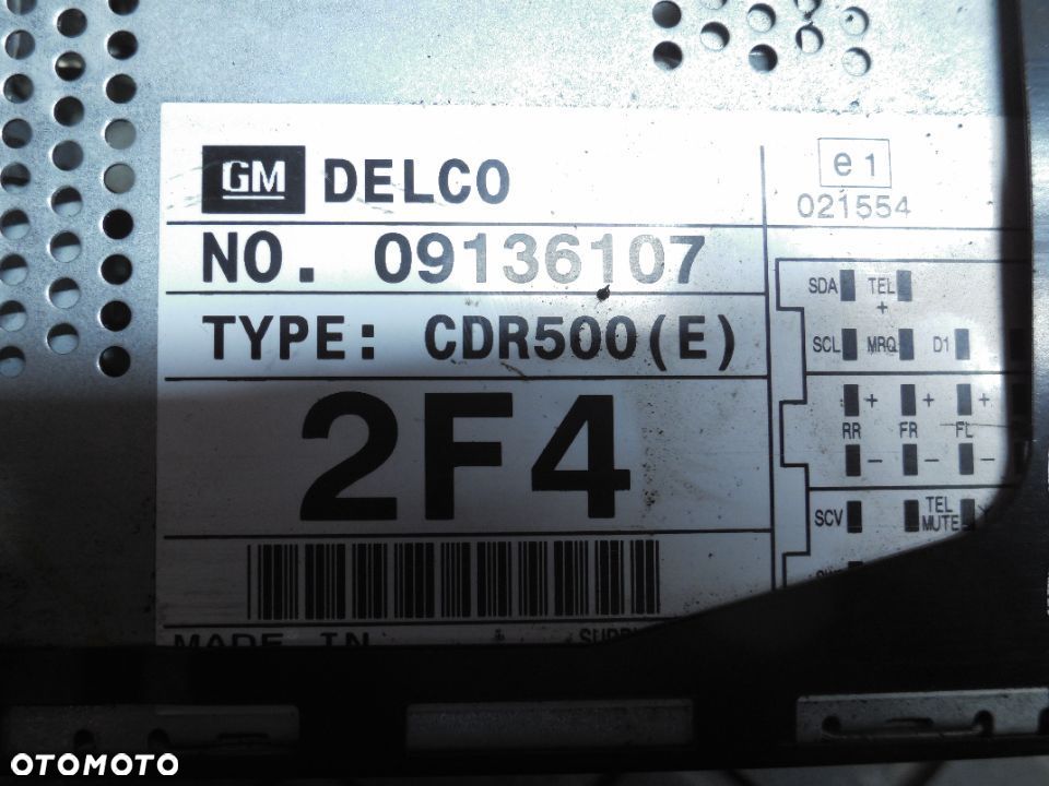 Radio CD CDR500 Opel Zafira A Astra II Omega - 4